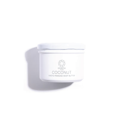 A jar of the Coconut Exotic Paradise Body Butter